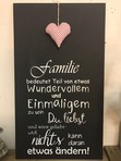 Spruchschild Familie gross