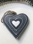 Herzhänger grau