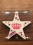 Stern 12 cm Krone mit Wunschnamen