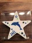 Stern 12 cm Delfin mit Wunschnamen